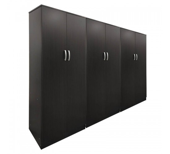 Ντουλάπα εξάφυλλη Lego wenge 240x42x180εκ Υλικό: 15mm Particle Board 383-000199