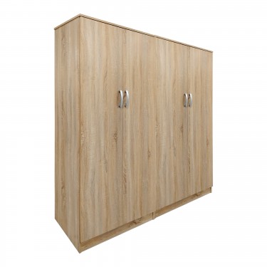 Ντουλάπα τετράφυλλη Athos Ι sonoma 160x42x180εκ Υλικό: 15mm Particle Board 383-000211
