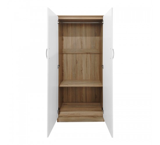 Ντουλάπα πεντάφυλλη Lego I sonoma-λευκό 170x42x180εκ Υλικό: 15mm Particle Board 383-000226