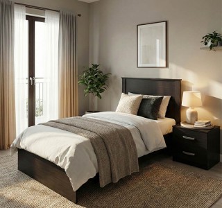 Σετ Κρεβατοκάμαρας Athos Wenge με Κρεβάτι 90x190εκ Σετ 2τεμ Υλικό: 15mm Particle Board 383-000291