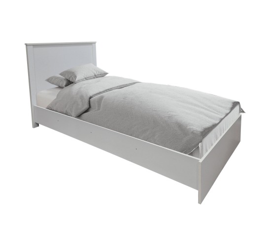 Σετ Κρεβατοκάμαρας Athos Λευκό με Κρεβάτι 90x190εκ Σετ 2τεμ Υλικό: 15mm Particle Board 383-000292