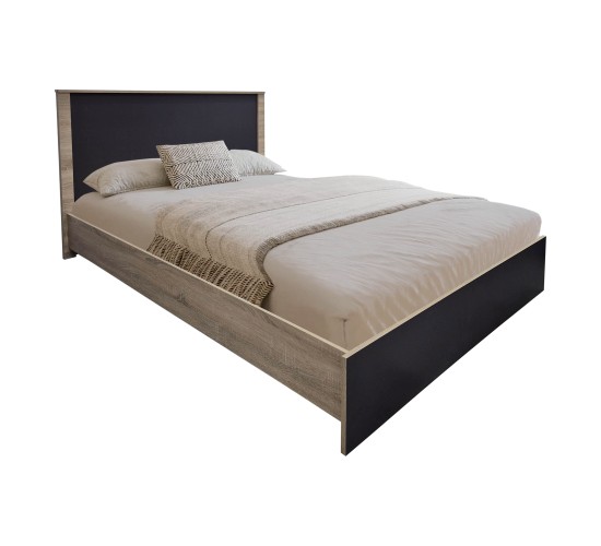 Σετ Κρεβατοκάμαρας Athos Sonoma Ανθρακί με Κρεβάτι 140x200εκ Σετ 3τεμ Υλικό: Particle Board 383-000303