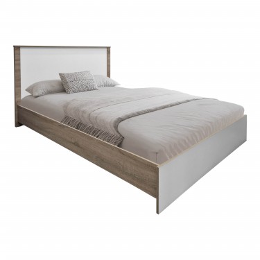 Σετ Κρεβατοκάμαρας Athos Sonoma Λευκό με Κρεβάτι 140x200εκ Σετ 3τεμ Υλικό: Particle Board 383-000304