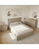Σετ Κρεβατοκάμαρας Athos Sonoma με Κρεβάτι 140x200εκ Σετ 4τεμ Υλικό: Particle Board 383-000305