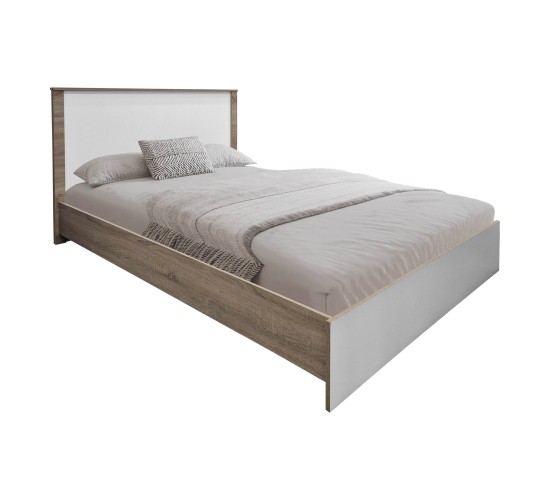 Σετ Κρεβατοκάμαρας Athos Sonoma Λευκό με Κρεβάτι 140x200εκ Σετ 4τεμ Υλικό: Particle Board 383-000309