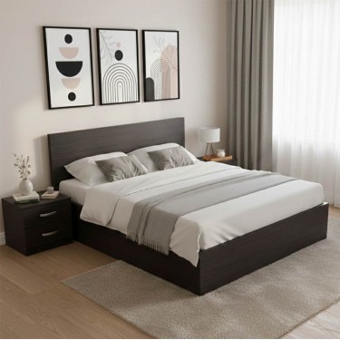 Σετ Κρεβατοκάμαρας Athos Wenge με Κρεβάτι 160x200εκ Σετ 3τεμ Υλικό: Particle Board 383-000311