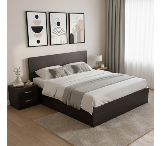 Σετ Κρεβατοκάμαρας Athos Wenge με Κρεβάτι 160x200εκ Σετ 3τεμ Υλικό: Particle Board 383-000311