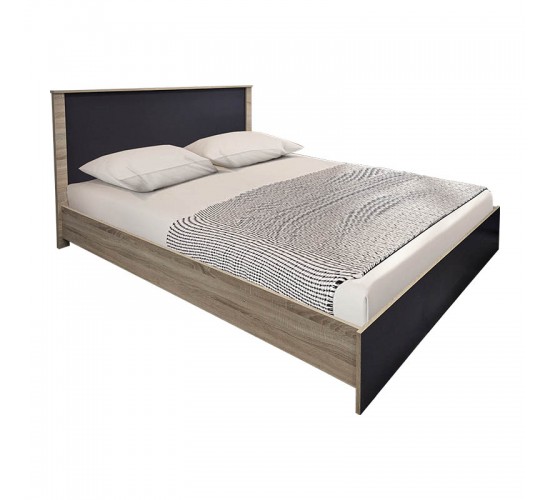 Σετ Κρεβατοκάμαρας Athos Sonoma Ανθρακί με Κρεβάτι 160x200εκ Σετ 3τεμ Υλικό: Particle Board 383-000313