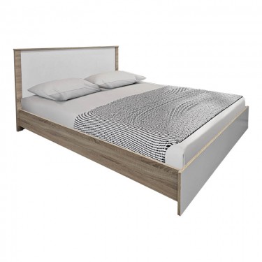 Σετ Κρεβατοκάμαρας Athos Sonoma Λευκό με Κρεβάτι 160x200εκ Σετ 3τεμ Υλικό: Particle Board 383-000314