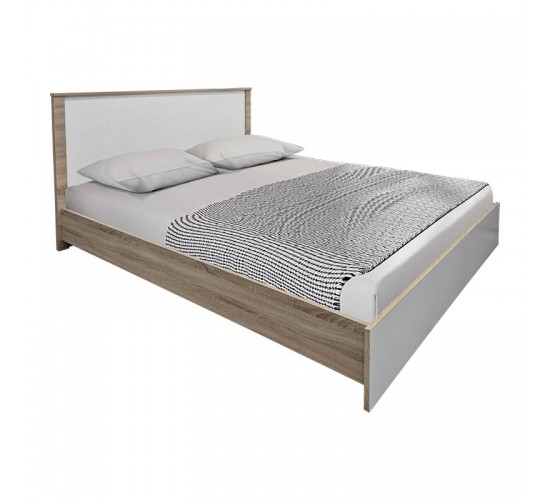 Σετ Κρεβατοκάμαρας Athos Sonoma Λευκό με Κρεβάτι 160x200εκ Σετ 3τεμ Υλικό: Particle Board 383-000314