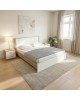 Σετ Κρεβατοκάμαρας Athos Sonoma Λευκό με Κρεβάτι 160x200εκ Σετ 3τεμ Υλικό: Particle Board 383-000314