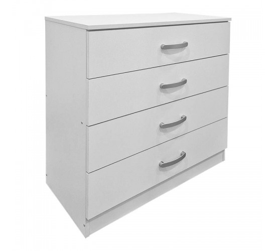 Σετ Κρεβατοκάμαρας Athos Λευκό με Κρεβάτι 160x200εκ Σετ 4τεμ Υλικό: Particle Board 383-000317