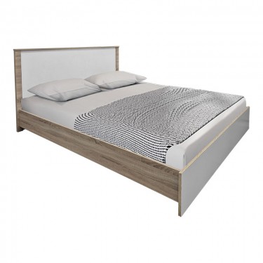 Σετ Κρεβατοκάμαρας Athos Sonoma Λευκό με Κρεβάτι 160x200εκ Σετ 4τεμ Υλικό: Particle Board 383-000319