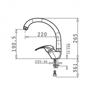 Μπαταρία κουζίνας 3580 χρωμίου Folk 385-000003