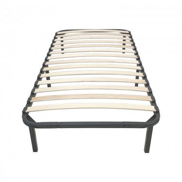 Κρεβάτι-υπόστρωμα Amaso μεταλλικό μαύρο 90x190x28εκ Υλικό: WOOD-IRON 386-000002
