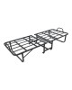 Κρεβάτι πτυσσόμενο με στρώμα Kamu σε μαύρη απόχρωση 75x190εκ Υλικό: METAL 386-000003