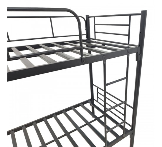 Κρεβάτι-κουκέτα Belit μεταλλικό σε μαύρη απόχρωση 90x190εκ Υλικό: METAL 386-000004