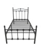 Κρεβάτι Wotso μεταλλικό σε μαύρη απόχρωση 90x190εκ Υλικό: METAL 386-000005