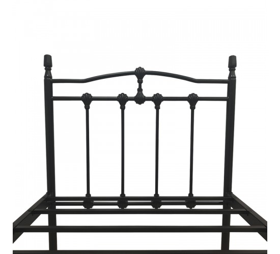 Κρεβάτι Wotso μεταλλικό σε μαύρη απόχρωση 90x190εκ Υλικό: METAL 386-000005