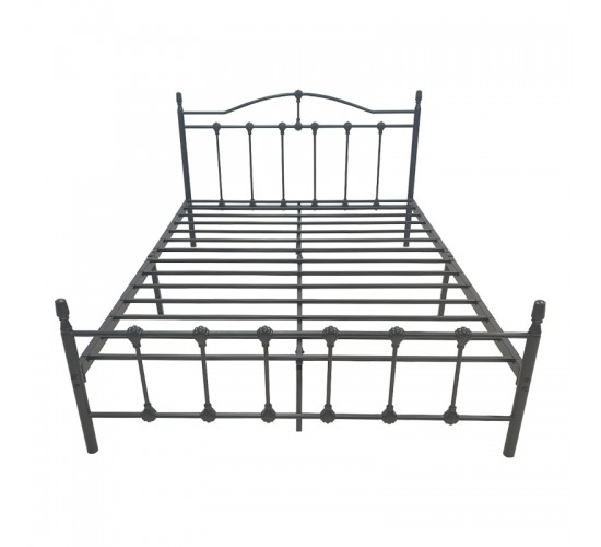 Κρεβάτι Wotso μεταλλικό σε μαύρη απόχρωση 150x200εκ Υλικό: METAL 386-000006