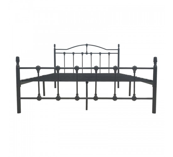 Κρεβάτι Wotso μεταλλικό σε μαύρη απόχρωση 150x200εκ Υλικό: METAL 386-000006