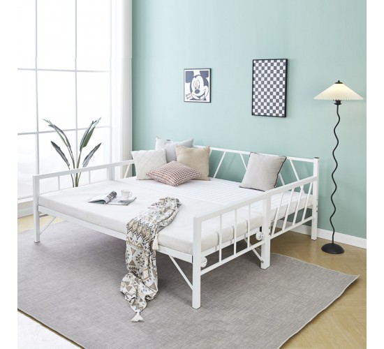 Κρεβάτι-Καναπές Remmie μέταλλο λευκό 90x190εκ Υλικό: METAL 386-000007