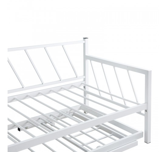 Κρεβάτι-Καναπές Remmie μέταλλο λευκό 90x190εκ Υλικό: METAL 386-000007