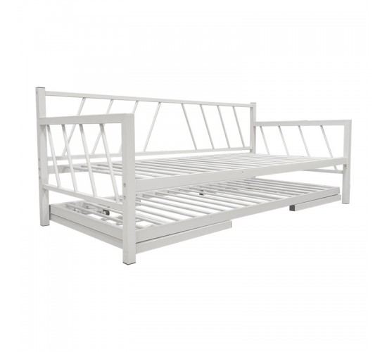 Κρεβάτι-Καναπές Remmie μέταλλο λευκό 90x190εκ Υλικό: METAL 386-000007