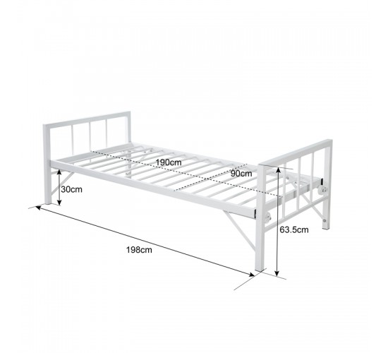 Κρεβάτι-Καναπές Remmie μέταλλο λευκό 90x190εκ Υλικό: METAL 386-000007
