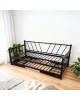 Κρεβάτι-Καναπές Remmie μέταλλο μαύρο 90x190εκ Υλικό: METAL 386-000008