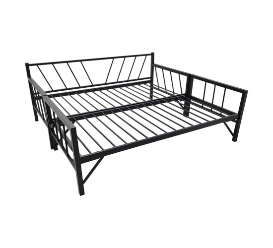 Κρεβάτι-Καναπές Remmie μέταλλο μαύρο 90x190εκ Υλικό: METAL 386-000008