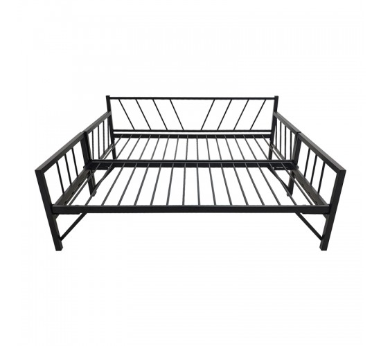 Κρεβάτι-Καναπές Remmie μέταλλο μαύρο 90x190εκ Υλικό: METAL 386-000008