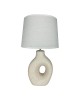 Επιτραπέζιο φωτιστικό Ovola Inart Ε27 κεραμικό σε μπεζ απόχρωση Φ30x52εκ Υλικό: LINEN - CERAMIC 387-000004