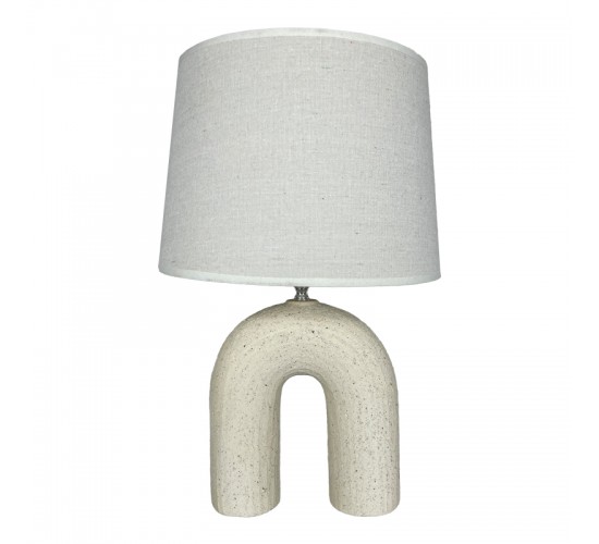 Επιτραπέζιο φωτιστικό Archo Inart Ε27 κεραμικό σε μπεζ απόχρωση Φ30x45εκ Υλικό: LINEN - CERAMIC 387-000007