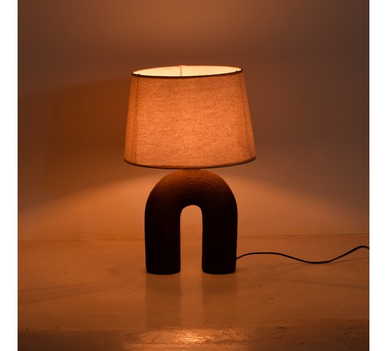 Επιτραπέζιο φωτιστικό Archo Inart Ε27 κεραμικό σε γκρι antique-μπεζ απόχρωση Φ30x45εκ Υλικό: LINEN - CERAMIC 387-000009