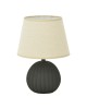 Επιτραπέζιο φωτιστικό Melanie Inart Ε14 κεραμικό σε μαύρο- μπεζ απόχρωση Φ22x30εκ Υλικό: LINEN - CERAMIC 387-000014