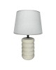 Επιτραπέζιο φωτιστικό Graike Inart Ε27 κεραμικό σε μπεζ απόχρωση Φ26x37εκ Υλικό: LINEN - CERAMIC 387-000019