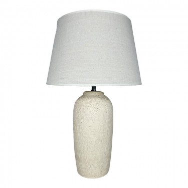 Επιτραπέζιο φωτιστικό Barout Inart Ε27 κεραμικό σε μπεζ απόχρωση Φ40x62εκ Υλικό: LINEN - CERAMIC 387-000022