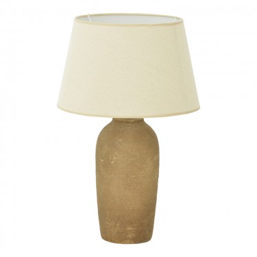 Επιτραπέζιο φωτιστικό Barout Inart Ε27 κεραμικό σε γκρι antique- μπεζ απόχρωση Φ40x62εκ Υλικό: LINEN - CERAMIC 387-000023