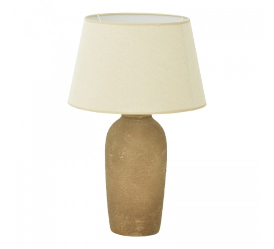 Επιτραπέζιο φωτιστικό Barout Inart Ε27 κεραμικό σε γκρι antique- μπεζ απόχρωση Φ40x62εκ Υλικό: LINEN - CERAMIC 387-000023