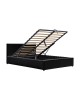 Κρεβάτι Dellia με αποθηκευτικό χώρο pu μαύρο 120x200εκ Υλικό: PU - METAL FRAME 388-000001