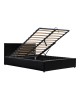 Κρεβάτι Dellia με αποθηκευτικό χώρο pu μαύρο 150x200εκ Υλικό: PU - METAL FRAME 388-000003