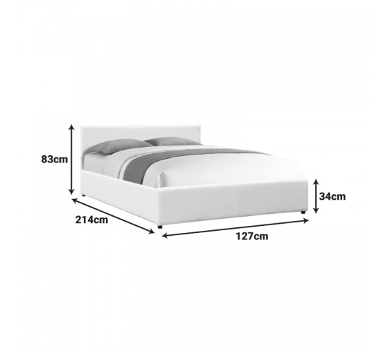 Κρεβάτι Dellia με αποθηκευτικό χώρο pu μαύρο 150x200εκ Υλικό: PU - METAL FRAME 388-000003