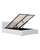 Κρεβάτι Dellia με αποθηκευτικό χώρο pu λευκό 150x200εκ Υλικό: PU - METAL FRAME 388-000004