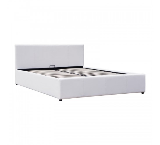Κρεβάτι Dellia με αποθηκευτικό χώρο pu λευκό 150x200εκ Υλικό: PU - METAL FRAME 388-000004