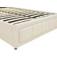 Κρεβάτι Huga με αποθηκευτικό χώρο ύφασμα μπεζ 120x200εκ Υλικό: FABRIC - METAL FRAME 388-000011