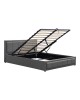 Κρεβάτι Huga με αποθηκευτικό χώρο βελούδο ανθρακί 160x200εκ Υλικό: VELVET - METAL FRAME 388-000013