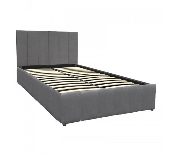 Κρεβάτι Snuggle με αποθηκευτικό χώρο βελούδο ανθρακί 120x200εκ Υλικό: VELVET - METAL FRAME 388-000017