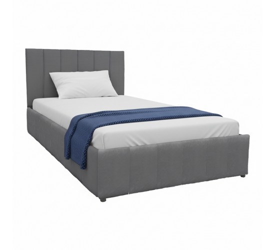 Κρεβάτι Snuggle με αποθηκευτικό χώρο βελούδο ανθρακί 120x200εκ Υλικό: VELVET - METAL FRAME 388-000017