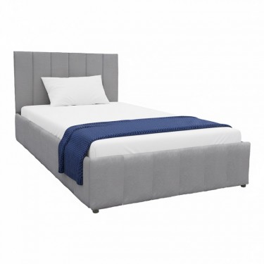 Κρεβάτι Snuggle με αποθηκευτικό χώρο βελούδο γκρι 120x200εκ Υλικό: VELVET - WOODEN FRAME 388-000018